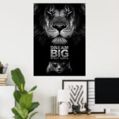Lion Dream BIG Start Small Poster (Thuiskantoor)