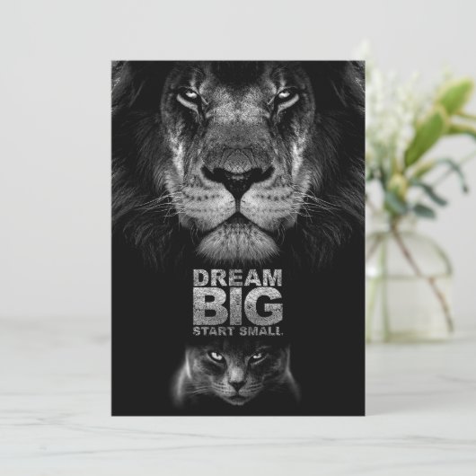 Lion Dream BIG Start Small Save The Date (Staand voorkant)