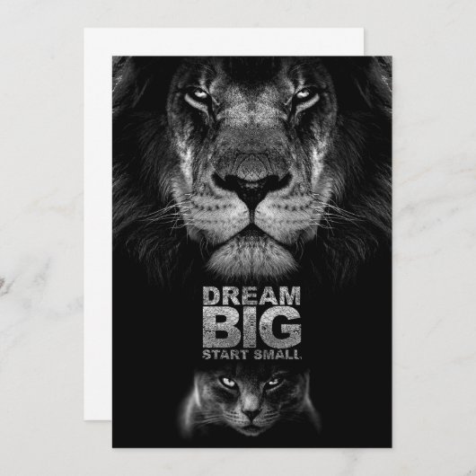 Lion Dream BIG Start Small Save The Date (Voorkant / Achterkant)