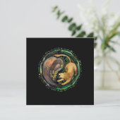 Lion Eagle Yin Yang China Harmony Meditation Gift Kaart (Staand voorkant)