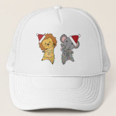 Lion Elephant Kerstmis Fairy Licht Cute Animals Trucker Pet (Voorkant)