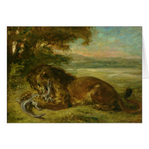 Lion en alligator, 1863
