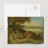 Lion en alligator, 1863 briefkaart (Voorkant / Achterkant)