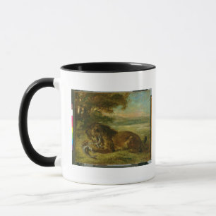 Lion en alligator, 1863 mok