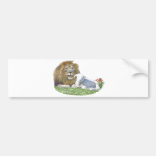 Lion en de Christelijke kunst van de Lamb Bumpersticker