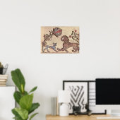 Lion en de Jackal Dimna van Kais Salman Poster (Thuiskantoor)