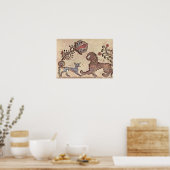 Lion en de Jackal Dimna van Kais Salman Poster (Keuken)