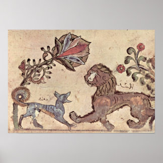 Lion en de Jackal Dimna van Kais Salman Poster