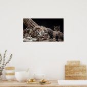 Lion en Girl Poster (Keuken)