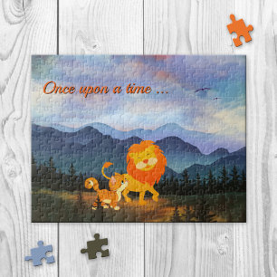 Lion en Kat Fantasy Fairy Tale Puzzle Legpuzzel