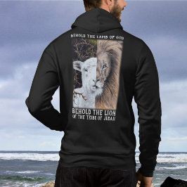 Lion en Lamb aanpasbaar zwart Hoodie
