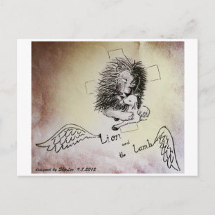 Lion en Lamb Briefkaart
