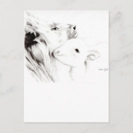 Lion en Lamb Briefkaart
