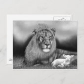 Lion en Lamb Briefkaart (Voorkant / Achterkant)