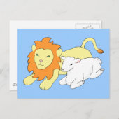Lion en Lamb Briefkaart (Voorkant / Achterkant)