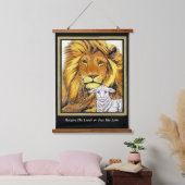 Lion en Lamb Hangend Wandkleed (Slaapkamer)