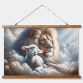 Lion en Lamb Hangend Wandkleed (Voorkant)
