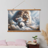 Lion en Lamb Hangend Wandkleed (Slaapkamer)