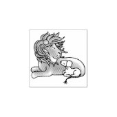 Lion en Lamb | Kunststempel hout Rubberstempel (Afrduk)
