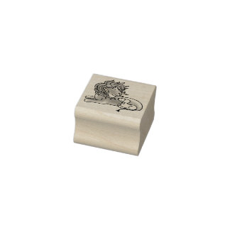 Lion en Lamb | Kunststempel hout Rubberstempel