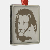 Lion en Lamb Metalen Ornament (Rechts)
