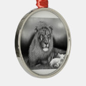 Lion en Lamb Metalen Ornament (Rechts)