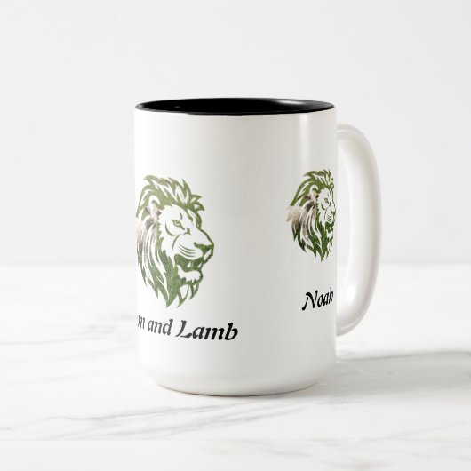 Lion en Lamb mok ontwerp (Voorkant rechts)