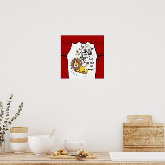 Lion en Lamb-Play Angels Poster (Keuken)