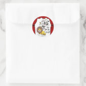 Lion en Lamb-Play Angels Ronde Sticker (Tas)