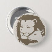 Lion en Lamb Ronde Button 7,6 Cm (Voorkant /achterkant)