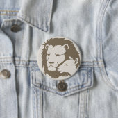 Lion en Lamb Ronde Button 7,6 Cm (In situ)