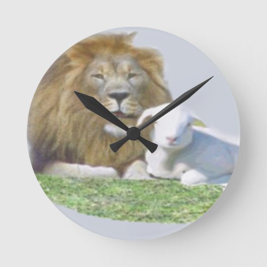 Lion en Lamb Ronde Klok (Voorkant)