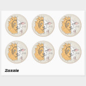 Lion en Lamb Ronde Sticker (Vel)