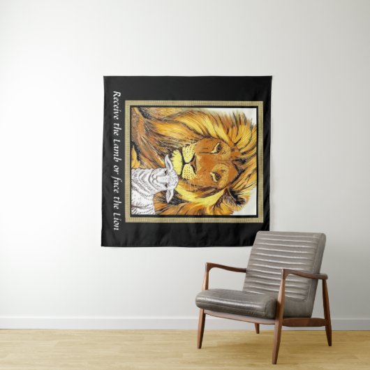 Lion en Lamb Wandkleed (In Situ (horizontaal))