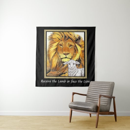 Lion en Lamb Wandkleed (In situ)
