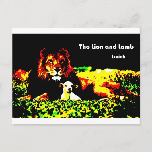 Lion- en lampkleur briefkaart (Voorkant)