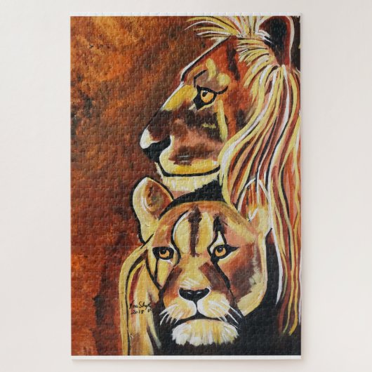 LION EN LIONEN LEGPUZZEL (Verticaal)