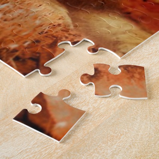 Lion en Lioness Jig Puzzle Bible Verse Legpuzzel (Zijkant)