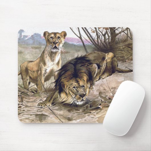 Lion en Lioness Mousepad Muismat (Met muis)