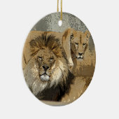 LION EN LIONESS PAIR ORNAMENT (Rechts)