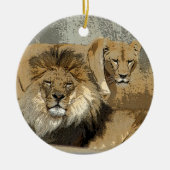 LION EN LIONESS PAIR ORNAMENT (Voorkant)