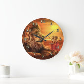 Lion en Little Girls Grote Klok (Huis)