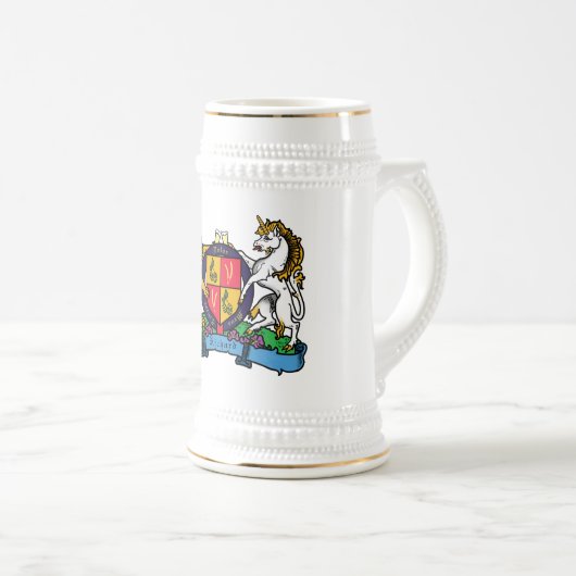 Lion en Unicorn Rampant Beer Coat of Arms Bierpul (Voorkant rechts)