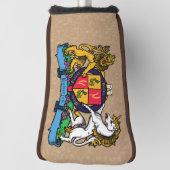 Lion en Unicorn Rampant Beer Coat of Arms Golfheadcover (Draai 90)