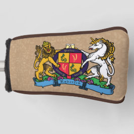 Lion en Unicorn Rampant Beer Coat of Arms Golfheadcover