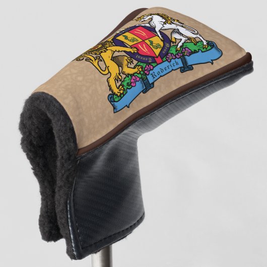 Lion en Unicorn Rampant Beer Coat of Arms Golfheadcover (3/4 voorkant)