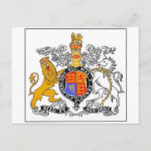 LION EN UNICORN WAPENKLACHT BRIEFKAART (Voorkant)