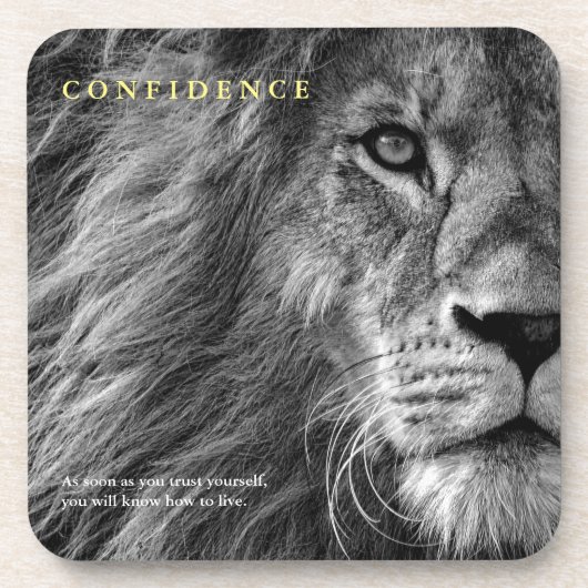Lion Eye Confidentieofferte Inspirerend Bier Onderzetter (Voorkant)