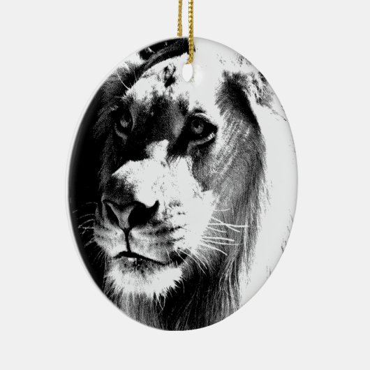 Lion Eyes Keramisch Ornament (Rechts)