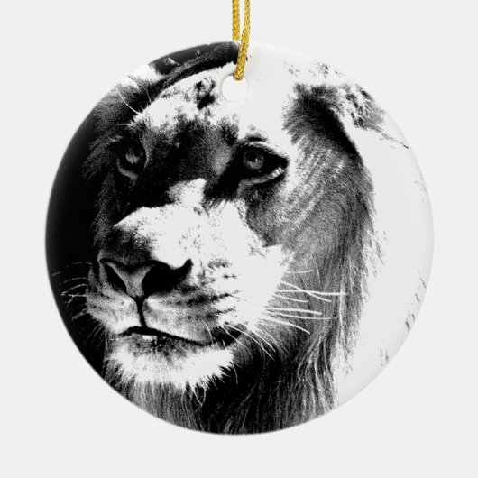 Lion Eyes Keramisch Ornament (Voorkant)